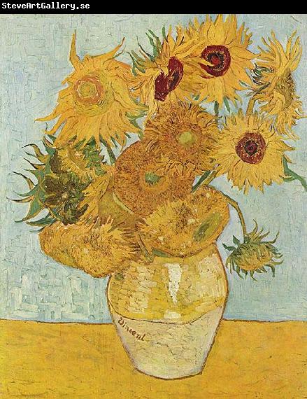 Vincent Van Gogh Vase with Twelve Sunflowers, August